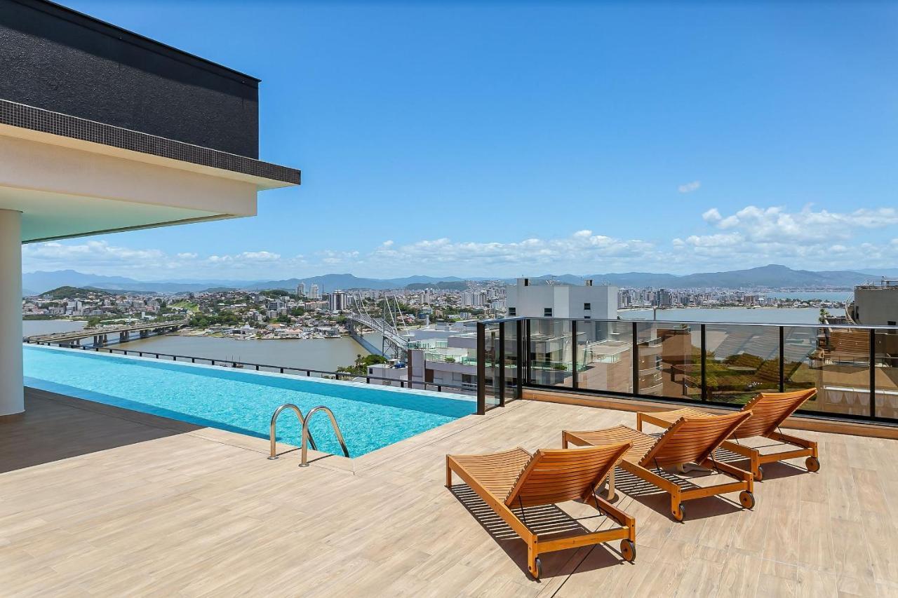 Piscina No Rooftop Com Vista Mar | Foodhall | Wi-Fi 200Mb #Toptower Florianopolis Exterior photo